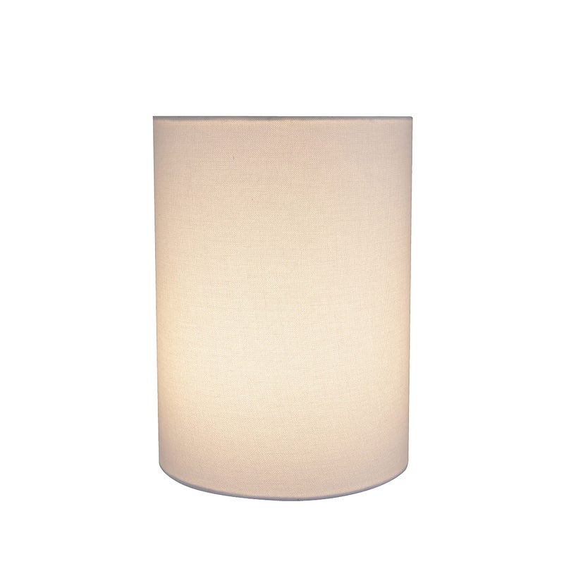 Aspen Creative 31261 Transitional Drum (Cylinder) Shaped Spider Fitter Lamp Shade in White Linen, 8" wide (8" x 8" x 11") - Image 2